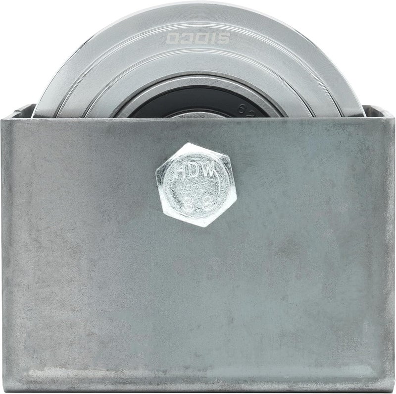 Sidco Supply 4 Inch V-Groove Wheel - Solid Steel - Sliding Gate Wheel – Heavy Duty –Track Wheel - Metal Gate Wheel - Inverted V Shape Wheel for Slide Gates with Bolt V Groove (4 Inch Wheel & Box) - Image 1